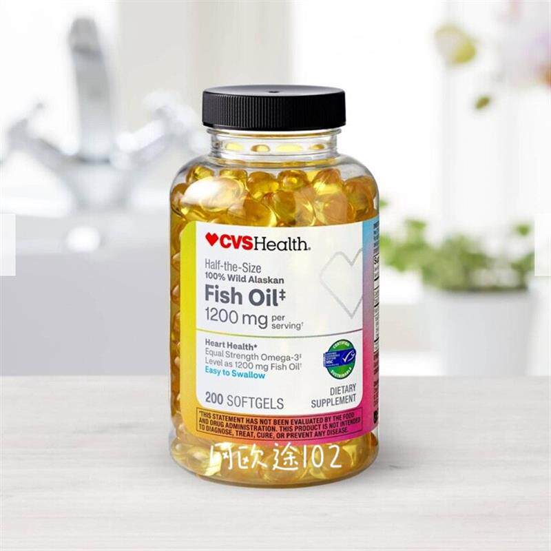 美国直邮 Health药房野生鱼油1200mg阿拉斯加野生迷你鱼油