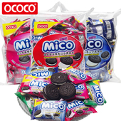 ococo小黑饼夹心饼干奶油草莓味网红散装 小包装 早餐儿童零食整箱