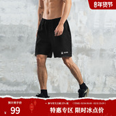 五分大码 鹿家门原创黑色牛仔短裤 休闲健身中裤 篮球美式 男士 夏款