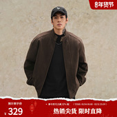 大码 鹿家门复古灯芯绒梭织宽松运动外套男士 秋冬新款 老钱风夹克男