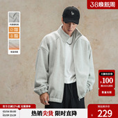 健身运动加绒外套男士 美式 加厚保暖休闲上衣夹克男 新款 鹿家门春季