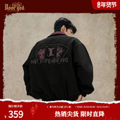 鹿家门新年限定男士 外套秋冬运动复古小众不撞款 上衣健身休闲夹克