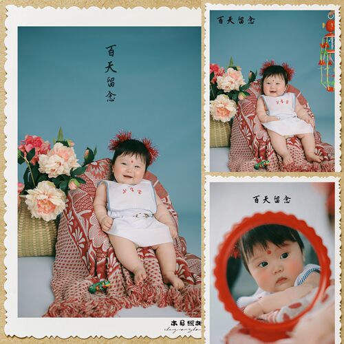 儿童摄影服装老式小孩百天照复古周岁照7080年代小孩摄影留念道具
