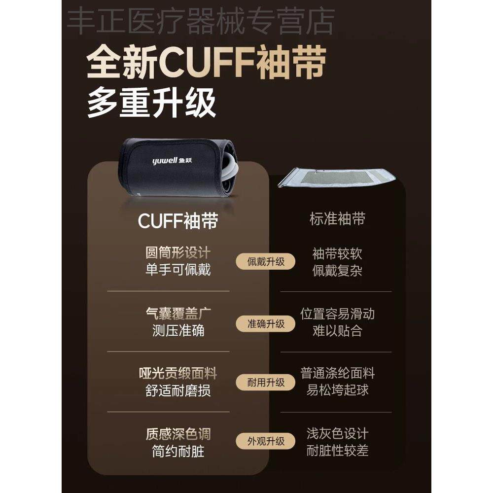 鱼跃S68AR房颤电子量压新品准精蓝牙升级灵控袖带配件