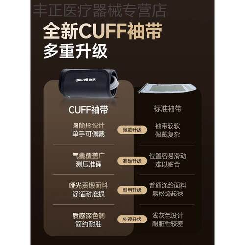 鱼跃S68AR房颤电子量压新品准精蓝牙升级灵控袖带配件