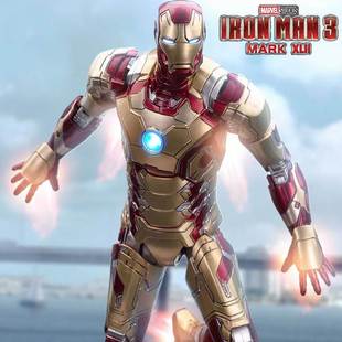 。中动钢铁侠手办MK42 正版漫威周边模型复仇者机甲玩具人偶MK6男