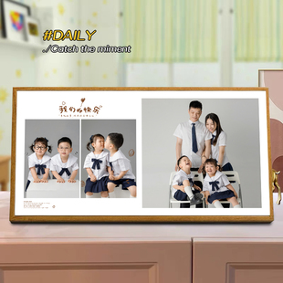 宫格相框摆台洗照片定制高级感全家福写真婚纱照打印做成水晶相册