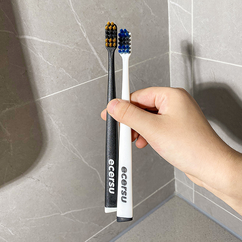 ecersu牙刷软毛护龈情侣牙刷2支