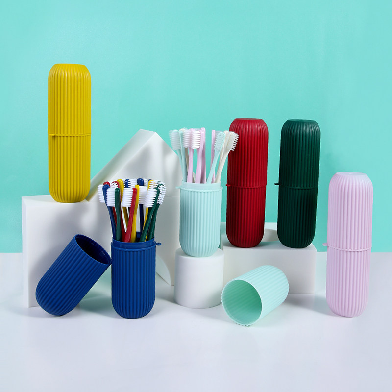 12支软毛牙刷带漱口杯家用男士女士细毛成人女生家庭装组合装套装