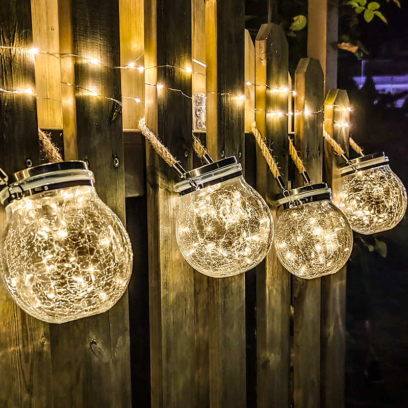 太阳能户外防水庭院裂纹壁灯