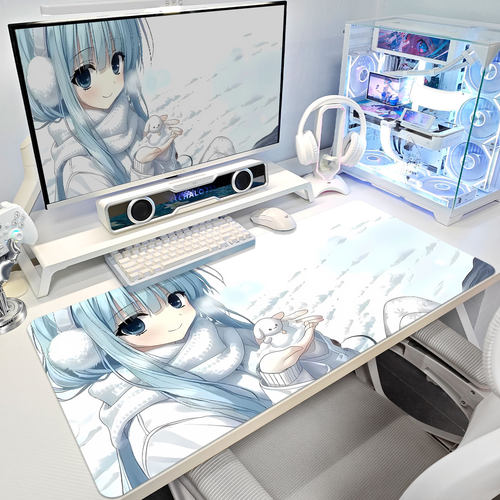 萌系少女电竞鼠标垫fps专用桌垫