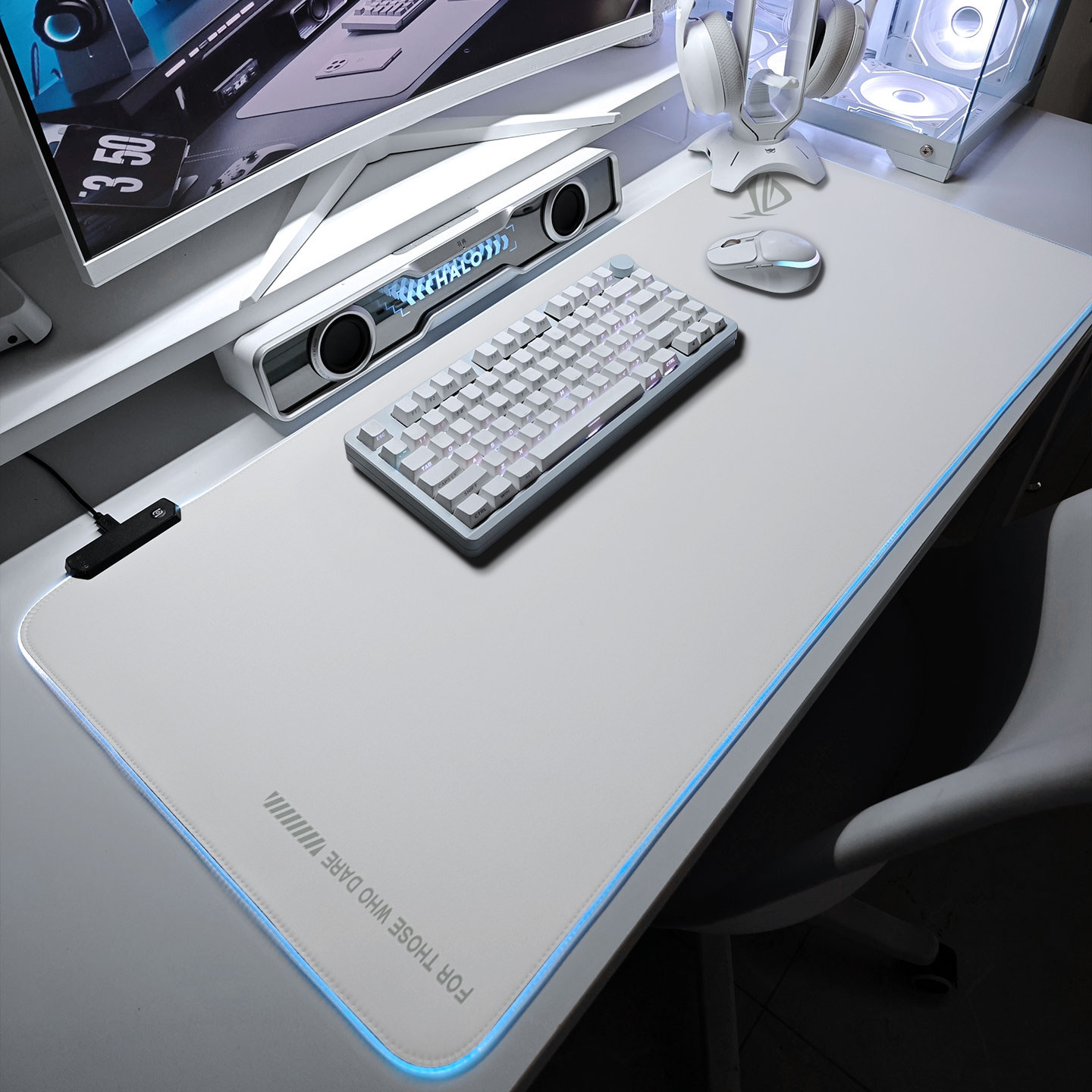 RGB发光鼠标垫fps专用极简ROG电竞游戏键盘垫超大电脑桌垫滑鼠垫,电脑硬件/显示器/电脑周边,鼠标垫/贴/腕垫,淘宝优惠券,粉丝福利购,淘宝优惠卷