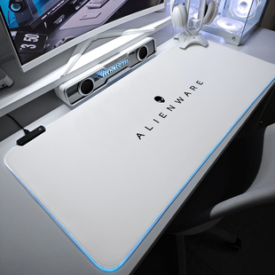 极简发光鼠标垫fps专用外星人电竞游戏键盘垫超大电脑桌垫滑鼠垫