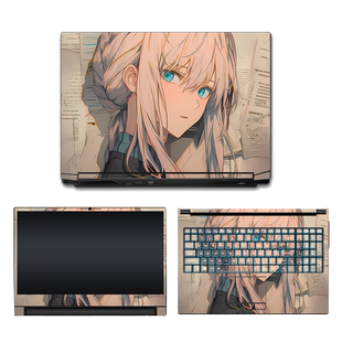 薇尔莉特电脑贴纸笔记本贴膜适用于联想拯救者r9000p华硕天选4/5pro神舟战神戴尔G5惠普电脑装饰保护膜不留胶