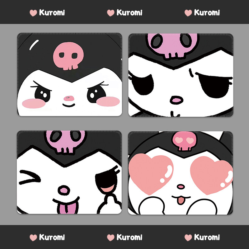 小号库洛米表情包鼠标垫方形锁边加厚防滑耐用男女生宿舍家用办公护腕