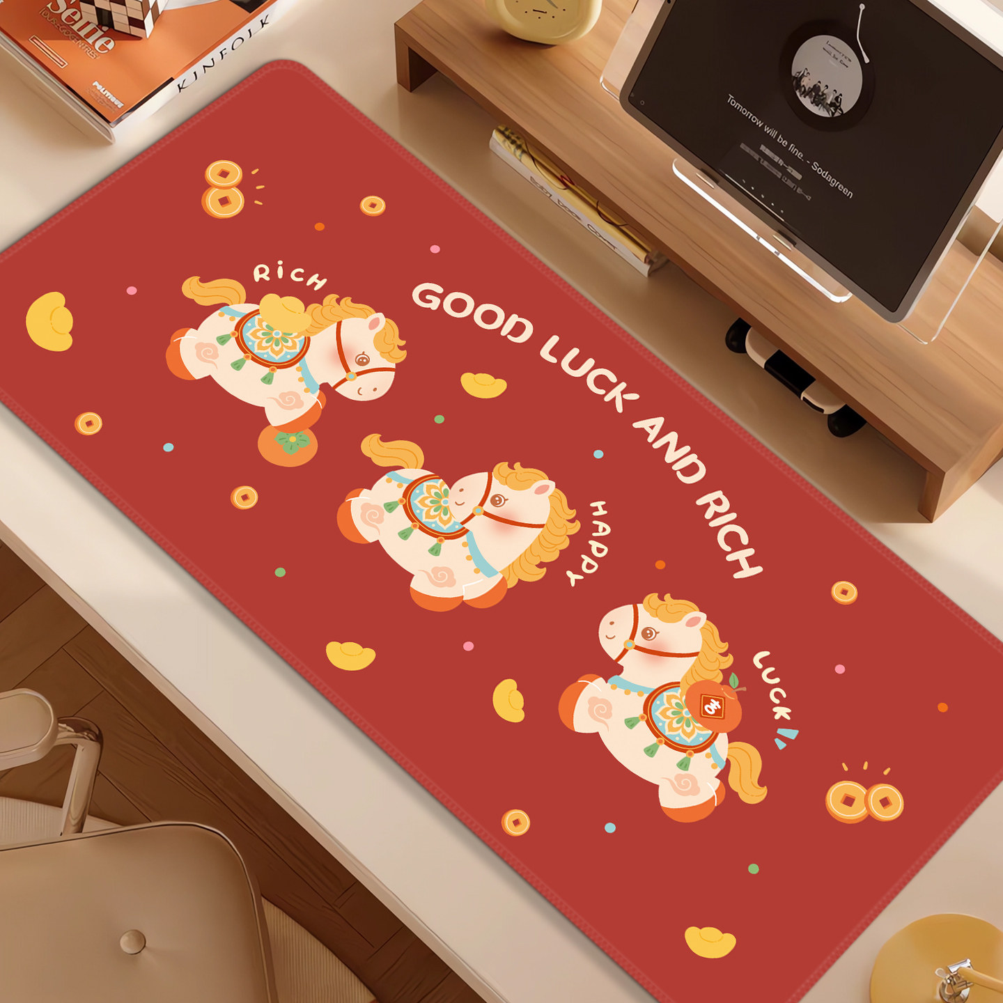 2026马年鼠标垫子办公室桌垫定制