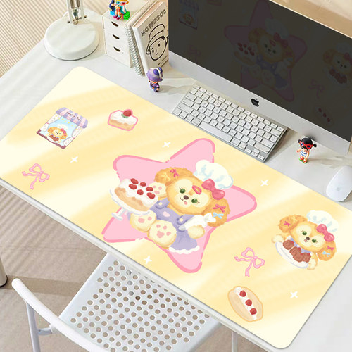 可爱饼饼鼠标垫动漫超大电脑桌垫