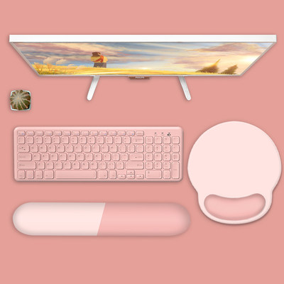 简约可爱纯色撞色3D立体硅胶鼠标垫护手腕护腕桌垫键盘手托滑鼠垫
