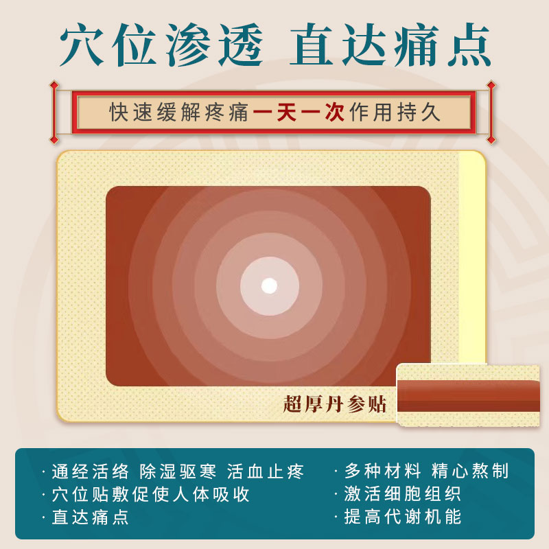 丹传膏手丹参姜黄贴【买二送一】单传膏手单叁姜黄贴腰突