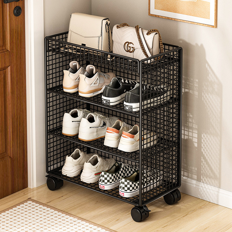 门口多层鞋架家用小型简易开放式铁艺鞋柜门口门后阳台收纳鞋包架,收纳整理,鞋子收纳架,淘宝优惠券,粉丝福利购,淘宝优惠卷