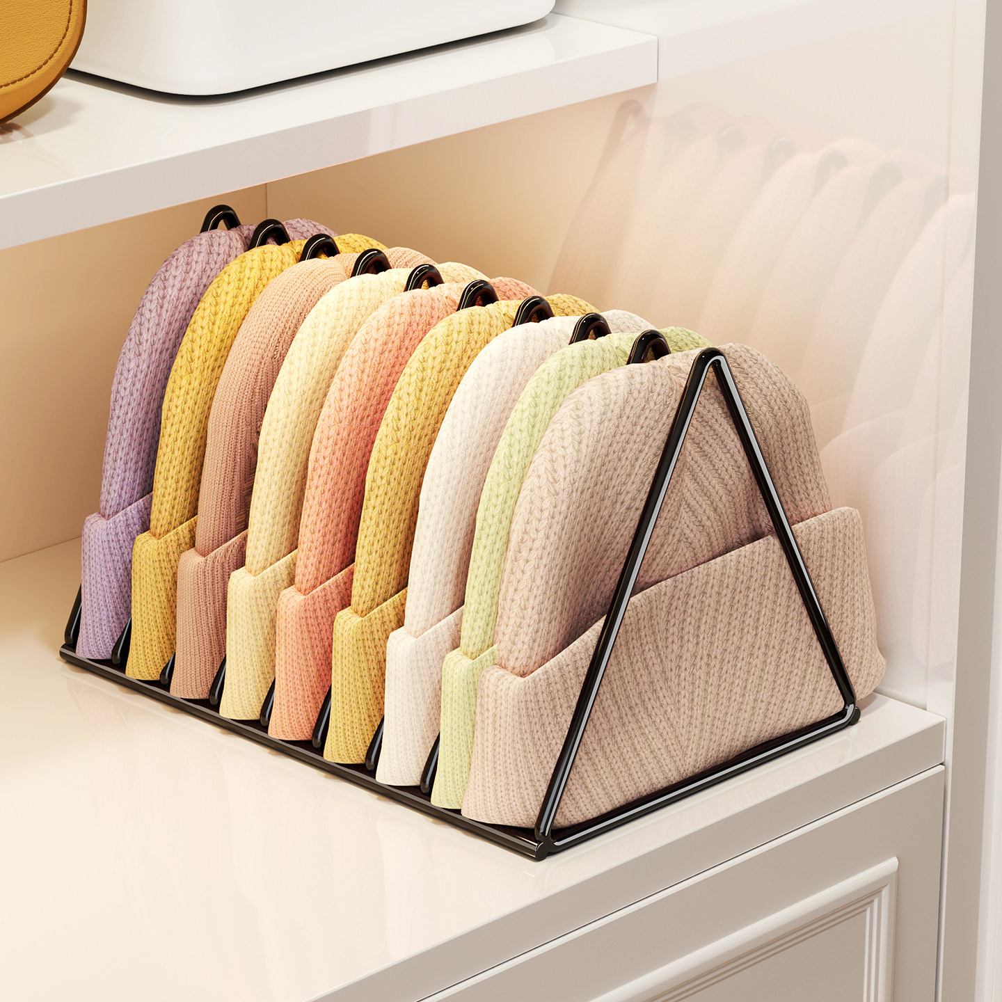 衣柜帽子收纳神器省空间毛线帽放置架针织帽收纳帽架贝雷帽陈列架,收纳整理,帽子收纳架,淘宝优惠券,粉丝福利购,淘宝优惠卷