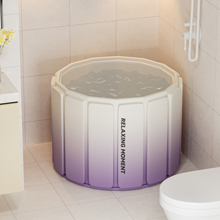 可折叠泡澡桶新款加厚成人大号洗澡桶儿童冬天浴盆全身可坐沐浴桶