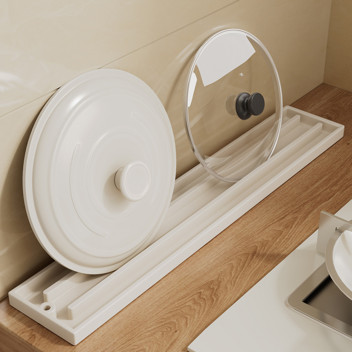 锅盖菜板放置器灶台厨房专用锅铲沥水垫免打孔台面菜板砧板收纳垫,厨房/烹饪用具,锅盖架/锅盖收纳垫,淘宝优惠券,粉丝福利购,淘宝优惠卷