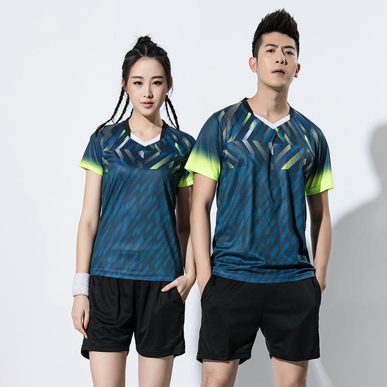 2024新款羽毛球服套装比赛运动服男乒乓球短袖速干春秋t恤上衣