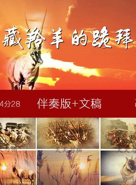 藏羚羊的跪拜 儿童诗歌朗诵伴奏背景保护大自然动物led视频素材