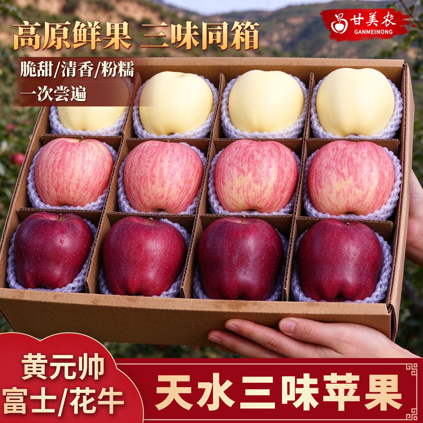 甘美农天水3拼苹果高原鲜果