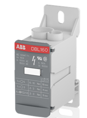 TE 泰科原ABB配电型 二进六出接线端子 DBL160 10182509