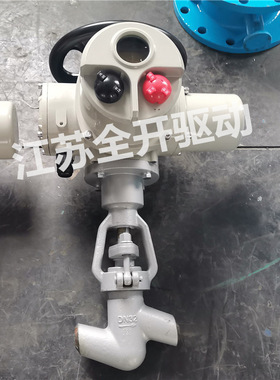 电压AC380V J961Y-100C电站对焊电动截止阀 DN40手电一体耐高温型