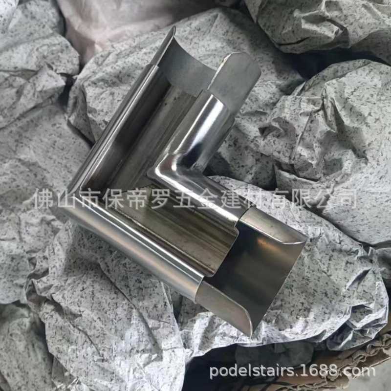 50.8不锈钢304砂光槽管90度连接件焊接件楼梯栏杆阳台护栏配件
