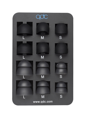 qdc入耳塞套硅胶套6对装原装耳机配件舒适佩戴黑色双节大中小包邮