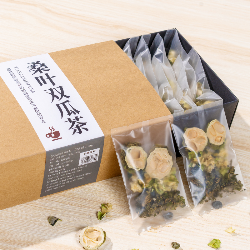 桑叶苦瓜干搭冬瓜茶搭适合血糖血脂血压降血糖的茶非降三高正品