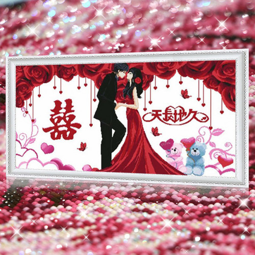 结婚5d水晶钻石画满钻婚庆粘钻