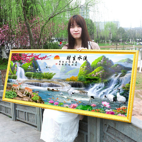 流水生财2025新款手工刺绣十字绣