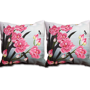 2026新款手工刺绣结婚十字绣抱枕套婚庆一对情侣自己枕头新婚卧室