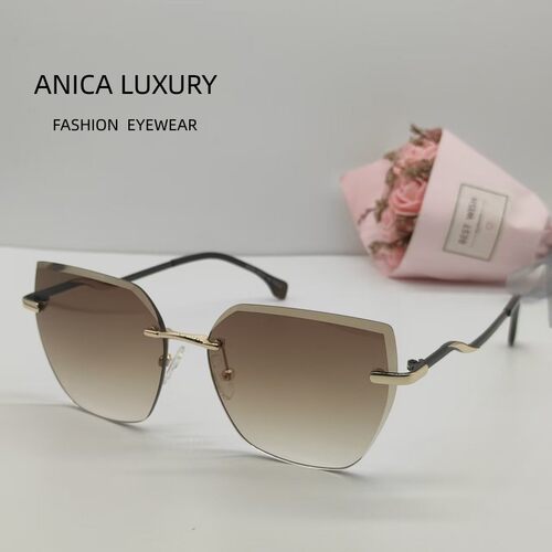 ANICALUXURY猫眼无框切边墨镜