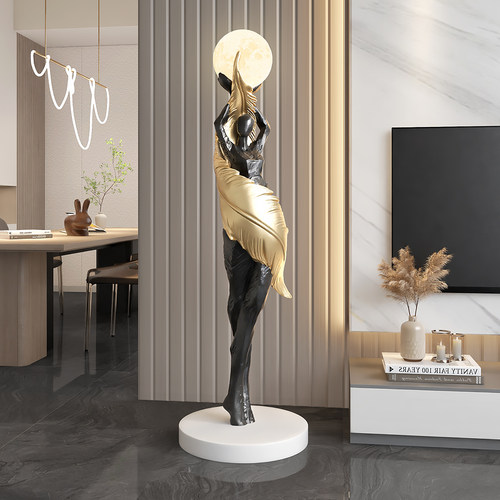 轻奢大气艺术落地灯摆件