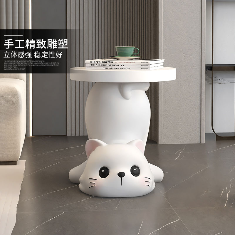可爱猫咪落地摆件存钱罐只进不出客厅电视柜托盘沙发边几乔迁礼物