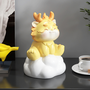 潮玩龙家居饰品酒柜装 饰品摆件客厅电视柜玄关门店工艺品乔迁礼品