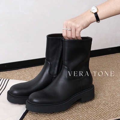 row风极简显瘦百搭马丁靴