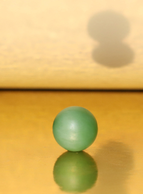 碧玉猫眼圆珠单珠哑光柔光籽料感