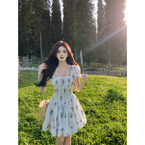 一颗甜桃yikett《海德日记》吊带碎花裙女夏日绝美小裙子连身裙