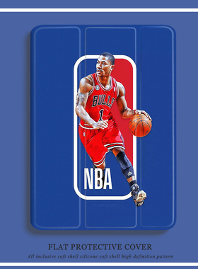 NBA球星适用ipad2020平板保护壳创意体育10.2寸Air4篮球苹果Pro2021保护套三折mini5Air2 9.7寸2021透明11寸