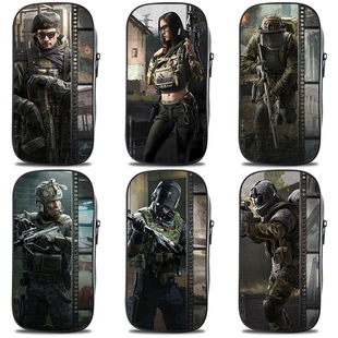 创意潮流暗区突围游戏周边多功能男孩子拉链帆布笔盒防水印花铅笔盒大容量笔袋多功能文具盒初中小学生文具盒