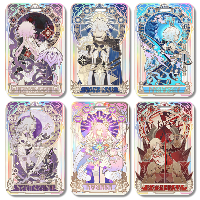 爆款二次元游戏崩坏星穹铁道遐蝶那刻夏门禁卡套公交地铁卡套小学生接送滑盖式饭身份证件保护套ins风校园卡