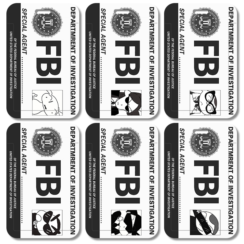 蜡笔小新全员恶人学生校园卡门禁卡FBI黑帮大佬个性创意简约卡套公交地铁小学生接送卡滑盖身份证双卡保护套