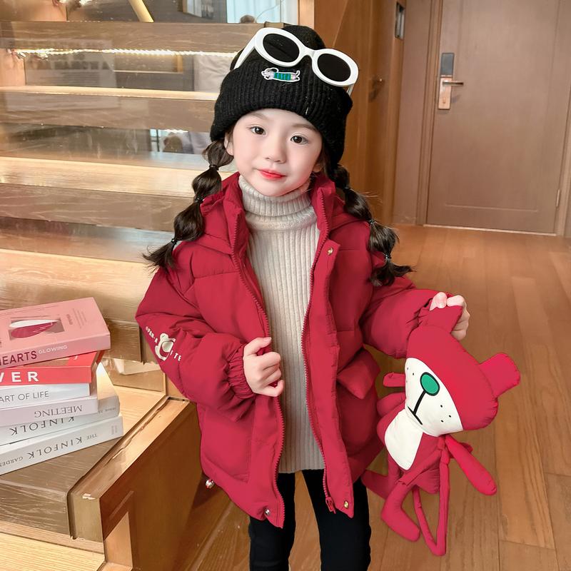 女童羽绒棉冬季加厚保暖棉衣
